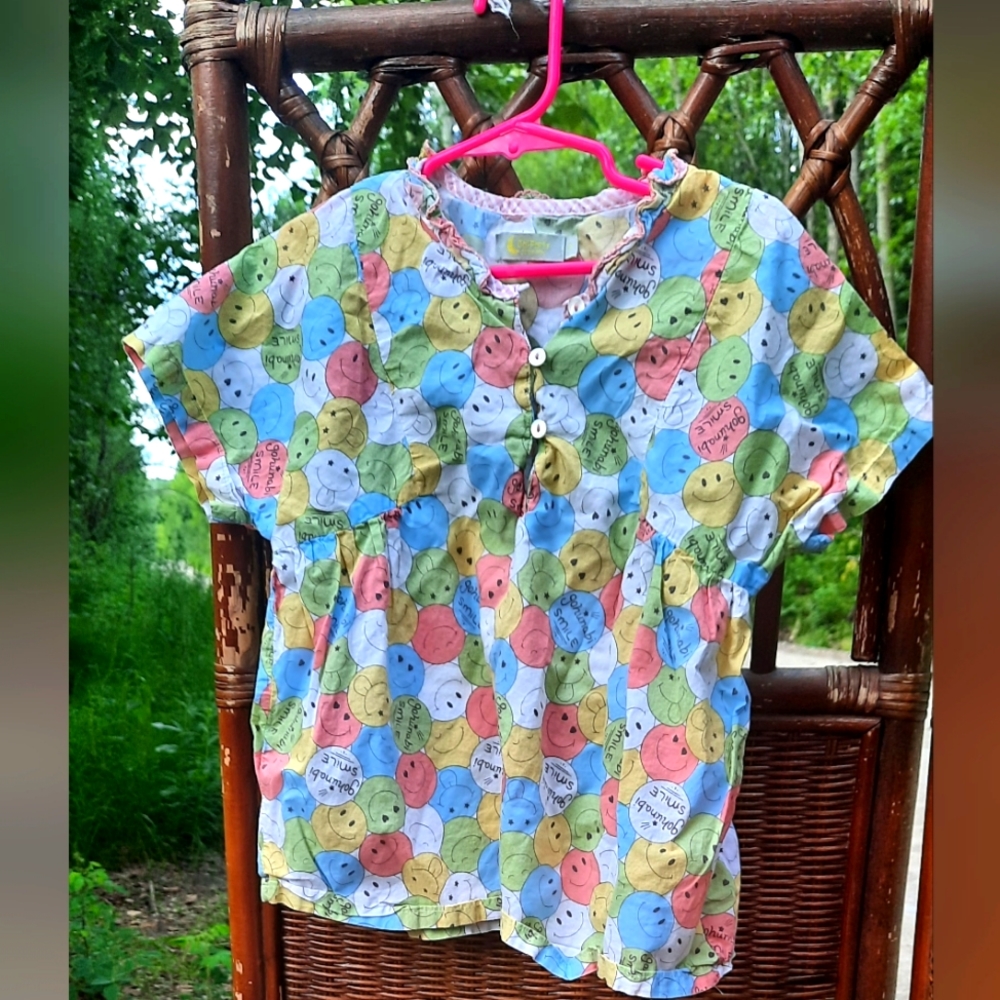 🍀3/15 Dal Party Hospital Kids Smiley Face Shirt